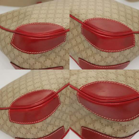 CELINE Macadam Canvas Shoulder Bag Beige Gold - Picture 10 of 12